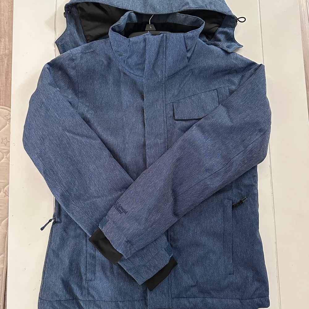 Special Blend Men's Navy Blue Ski & Snowboard Jacket with Hood